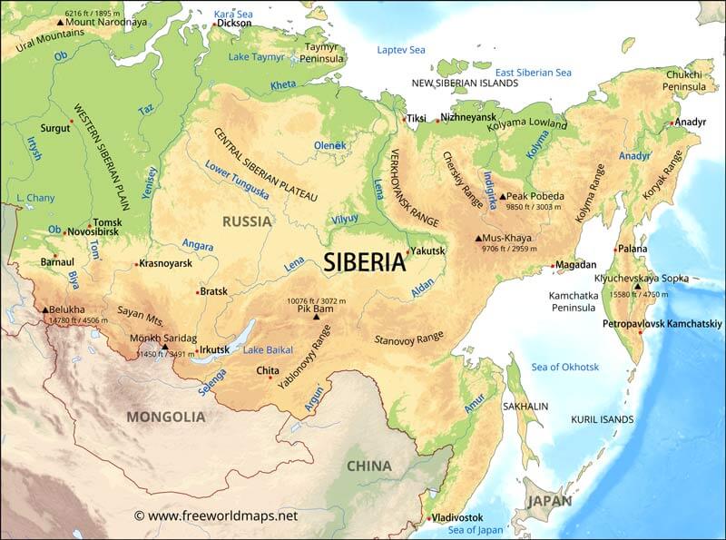 Siberia map