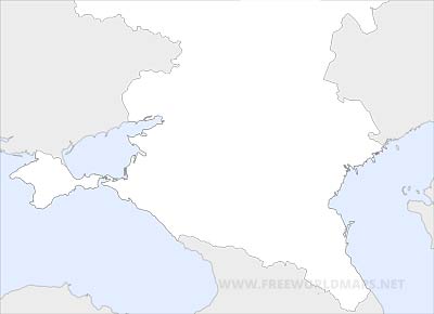 Southern Russia HD blank map