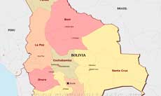 Bolivia political map