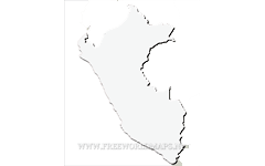 Peru blank map