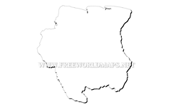 Suriname blank map