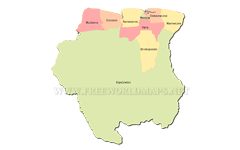 Suriname districts