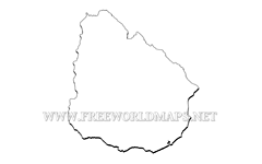 Uruguay blank map
