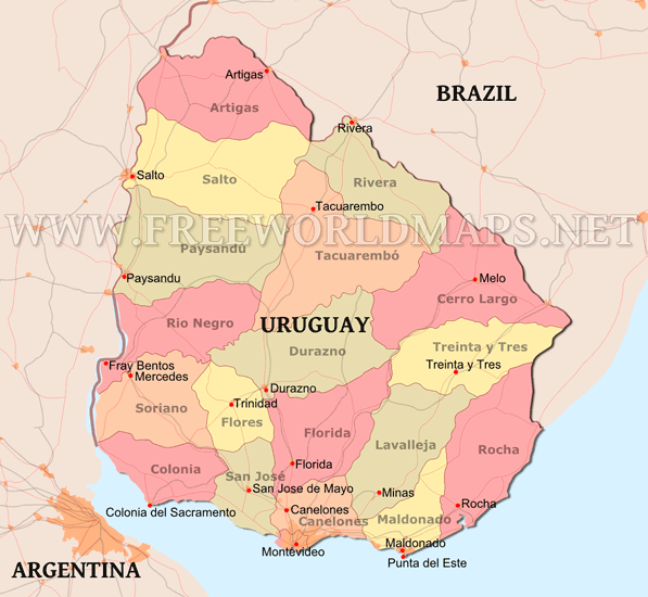 Uruguay Map