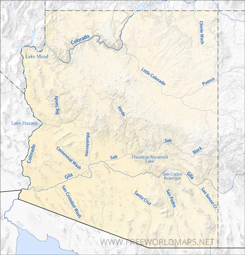 Arizona rivers and lakes