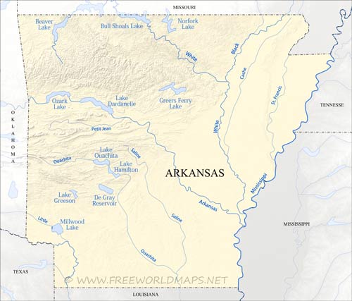 Arkansas rivers and lakes