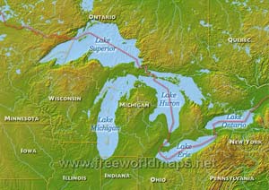 Great lakes map