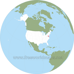 Maryland location map