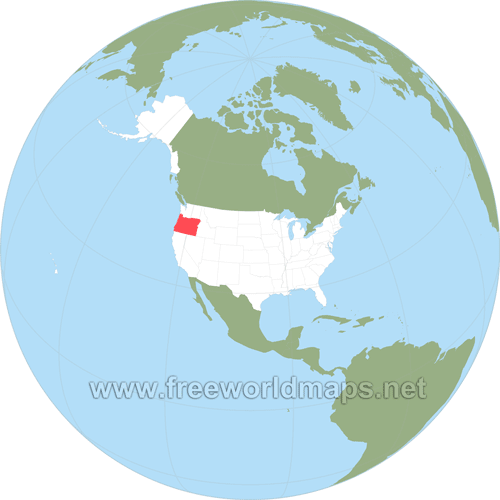 Oregon location map