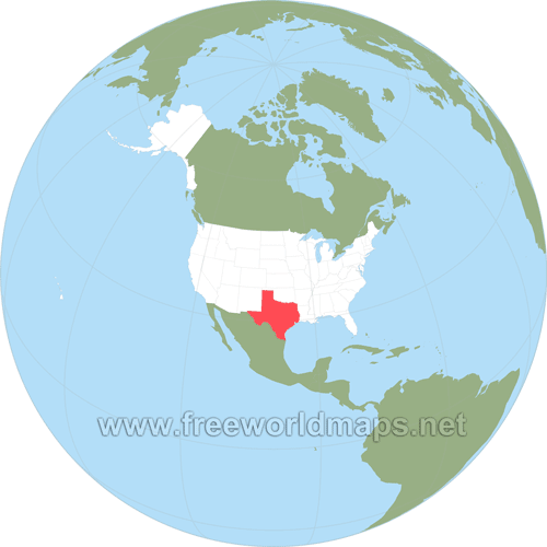 Texas location map