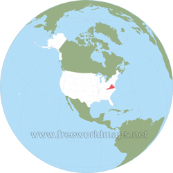 Virginia location map