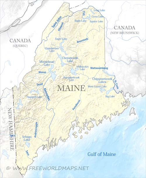 Maine rivers and lakes