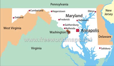 Maryland simple map