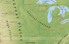 Midwest physical map