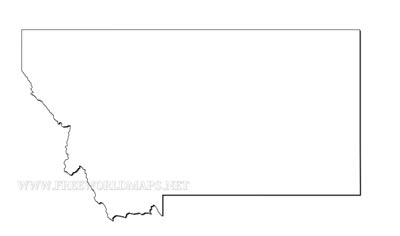 Montana blank map