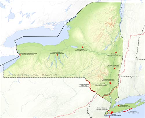 New York National Parks, National monuments