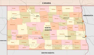 North Dakota maps