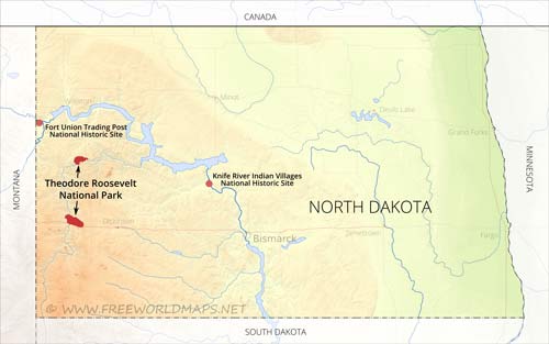 North Dakota National Parks, National monuments