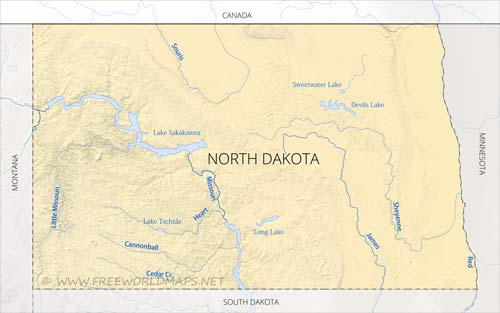 North Dakota rivers and lakes