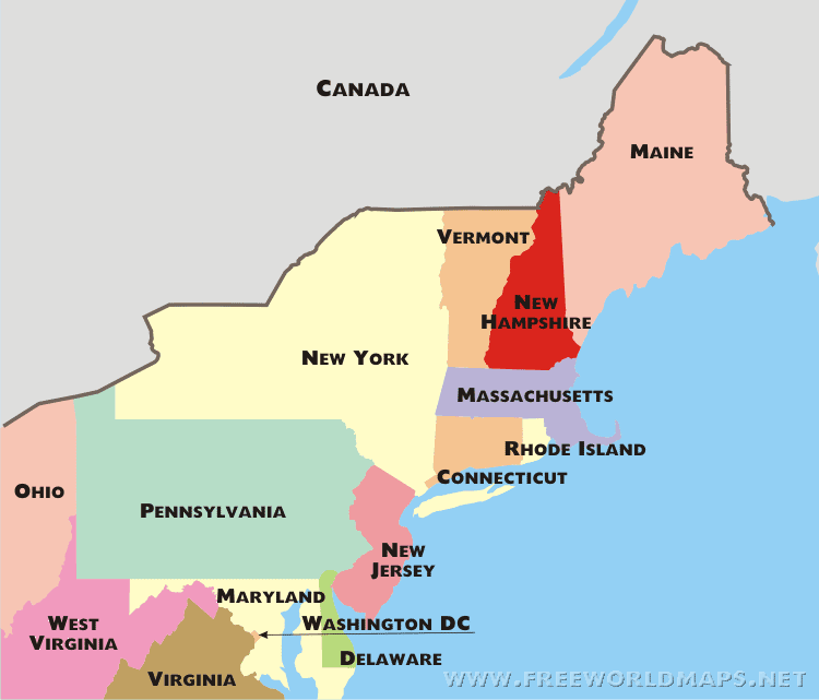 Northeastern US pdf map