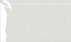 Northwestern US blank map