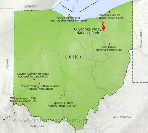 Ohio National Parks, National monuments