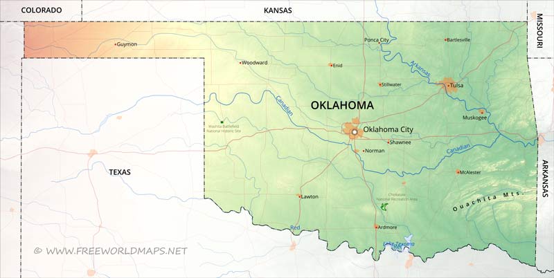 Oklahoma map Oklahoma map