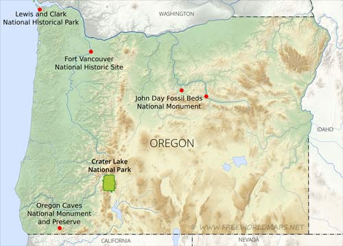 Oregon National Parks, National monuments