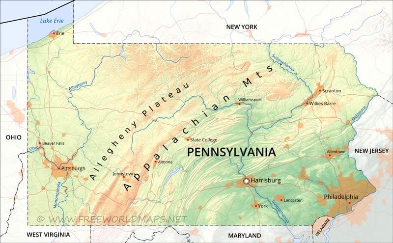 Pennsylvania map