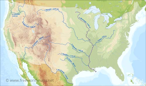 Top10 US rivers