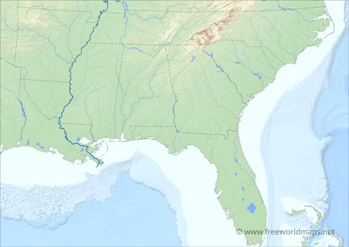 Southeastern US HD map