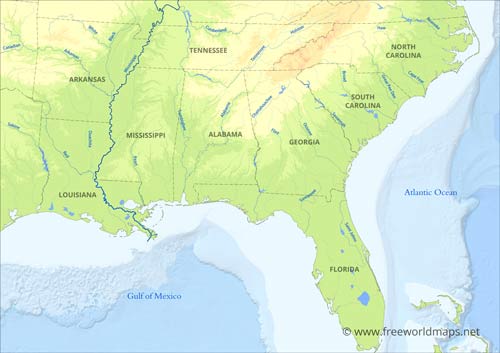 Southeastern US rivers