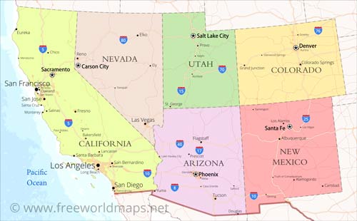 Southwestern US states
