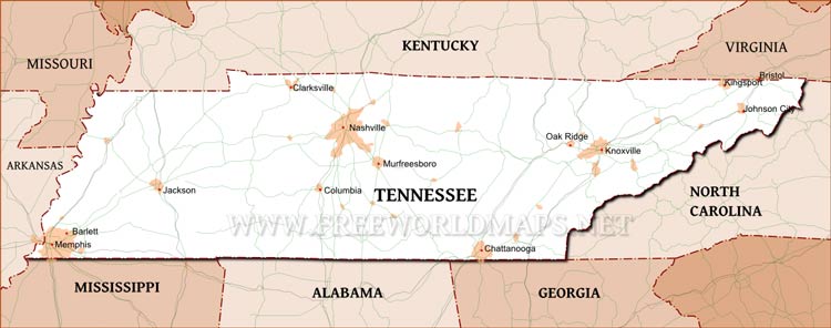 Tennessee map