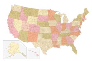 US counties