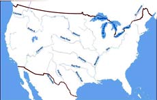 US rivers map
