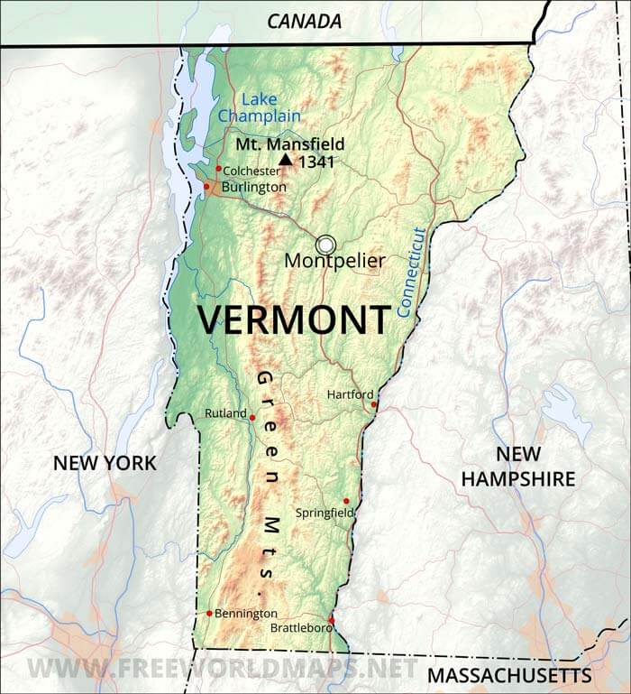 Vermont map