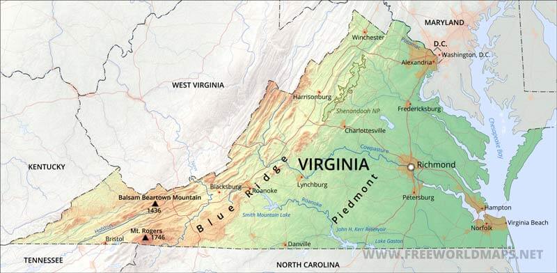 Virginia map
