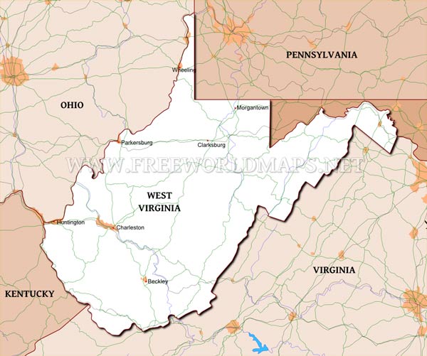 West Virginia map