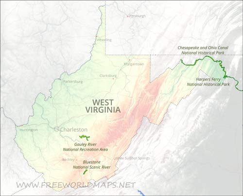 West Virginia National Parks, National monuments